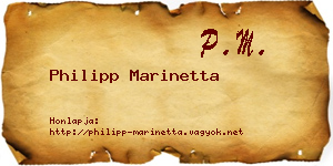Philipp Marinetta névjegykártya